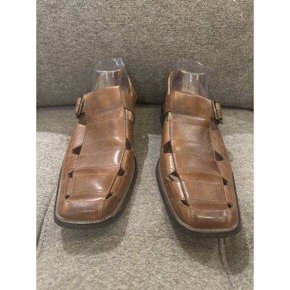 Stacy Adams Leather Sandals Men's size 9.5 - Picture 1 of 9